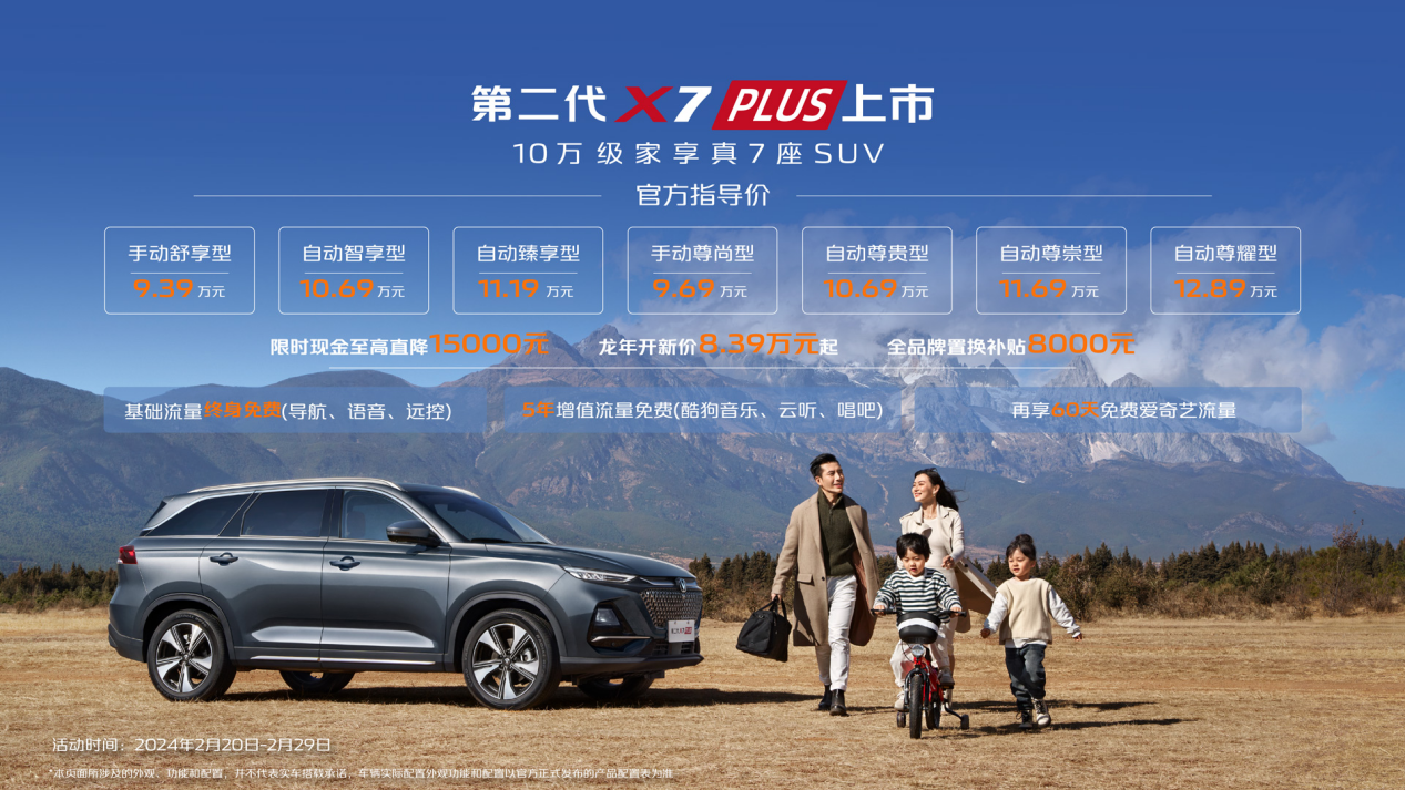 不赚钱？长安第二代X7 PLUS 8.39万起售