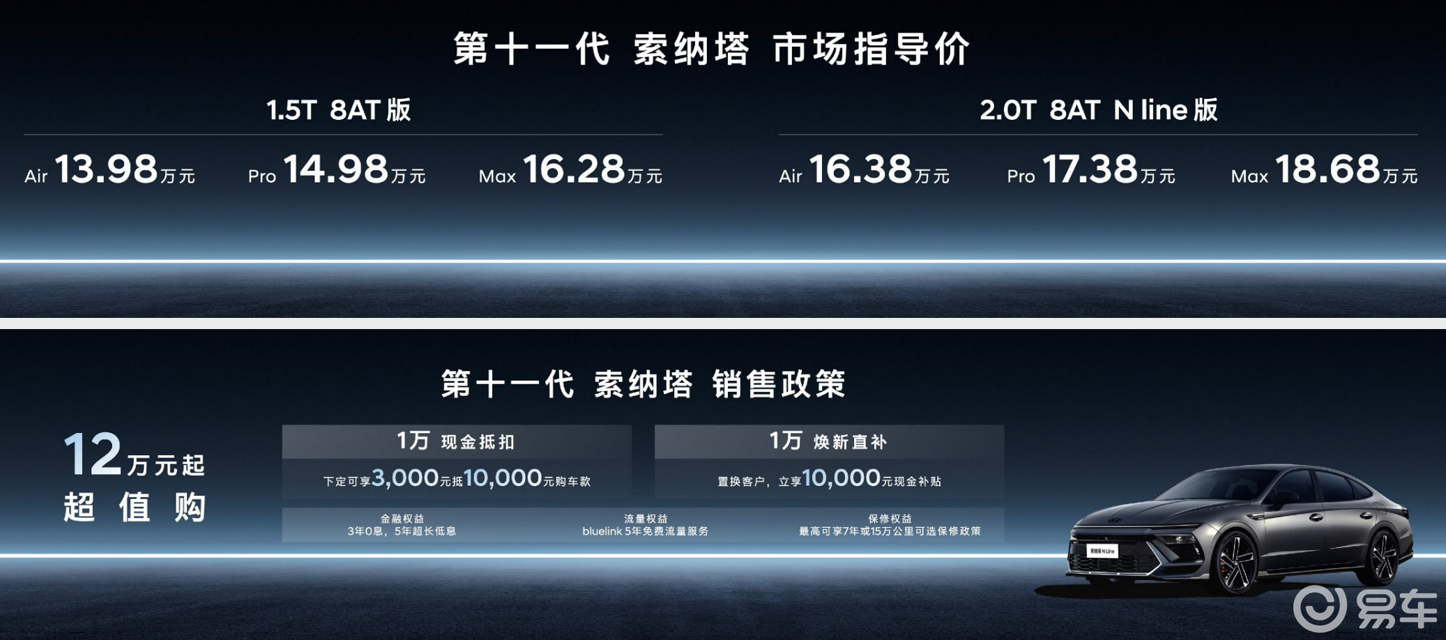 宋轶站台助阵 第十一代索纳塔上市13.98万起售